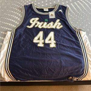Vintage Adidas Notre dame fighting  Irish Jersey - Blue and White
